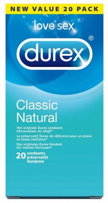 Durex Classic Natural 20 St&uuml;ck