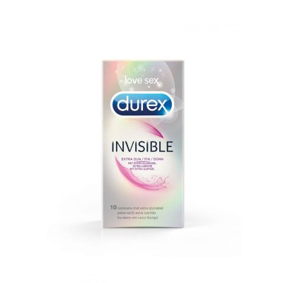 Durex Invisible Extra Ge&ouml;lt - 10 St&uuml;ck