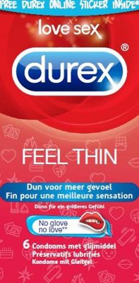 Durex Emoji Feel Thin Kondome - 6 St&uuml;ck