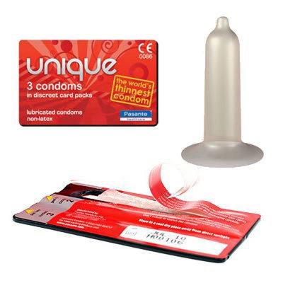 Pasante Unique Latexfreie Kondome 3 St&uuml;ck