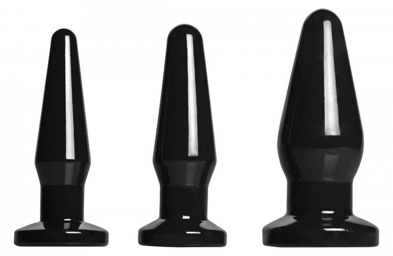 All Black – 3-teiliges Buttplug-Set