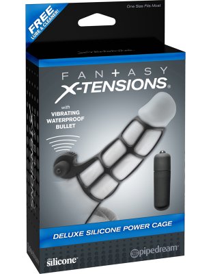 Silikon Power Peniskäfig mit Vibration