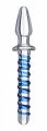 Kundalini Thrusting Wand Dildo & Plug - Transparent/Blau