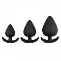 Satz schwarzer Anker-Buttplugs