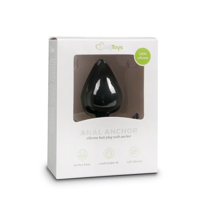 Schwarzer Anker-Buttplug - Schwarz