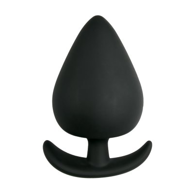 Schwarzer Anker-Buttplug - Medium