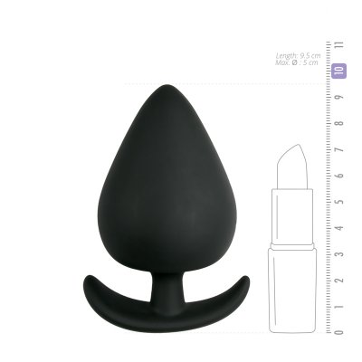 Schwarzer Anker-Buttplug - Medium