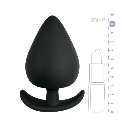 Schwarzer Anker-Buttplug - Groß