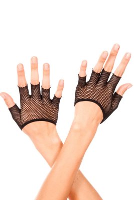 Kurze fingerlose Handschuhe SCHWARZ