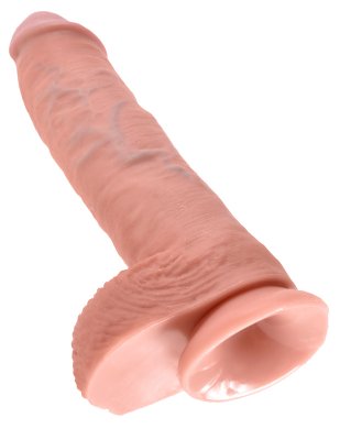 King Cock 25 cm Dildo mit Hoden - Hautfarben