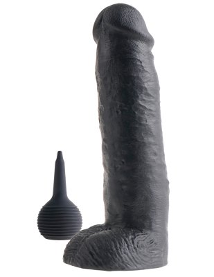 King Cock Spritzender Dildo 30 cm - Schwarz