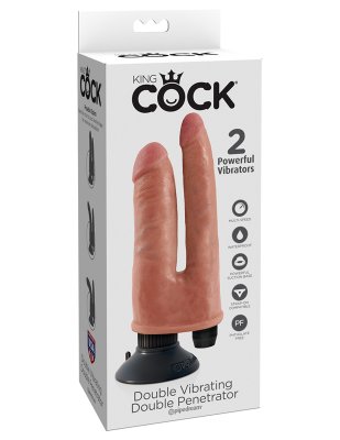 King Cock Double Vibrating Double Penetrator - 24 cm