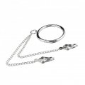 Metall-Halsband mit Nippel-Klammern