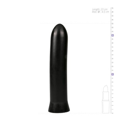All Black Dildo 22,5 cm in Schwarz