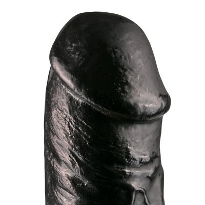 All Black &ndash; Realistischer schwarzer Dildo 29 cm