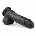 Realistischer schwarzer Dildo - 17,5 cm