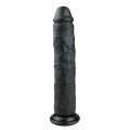 Realistischer schwarzer Dildo - 28,5 cm