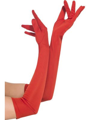 Lange Handschuhe in Rot