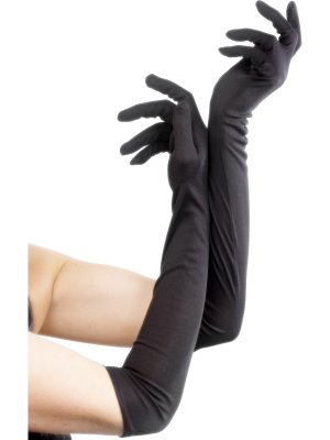 Lange Handschuhe in Schwarz