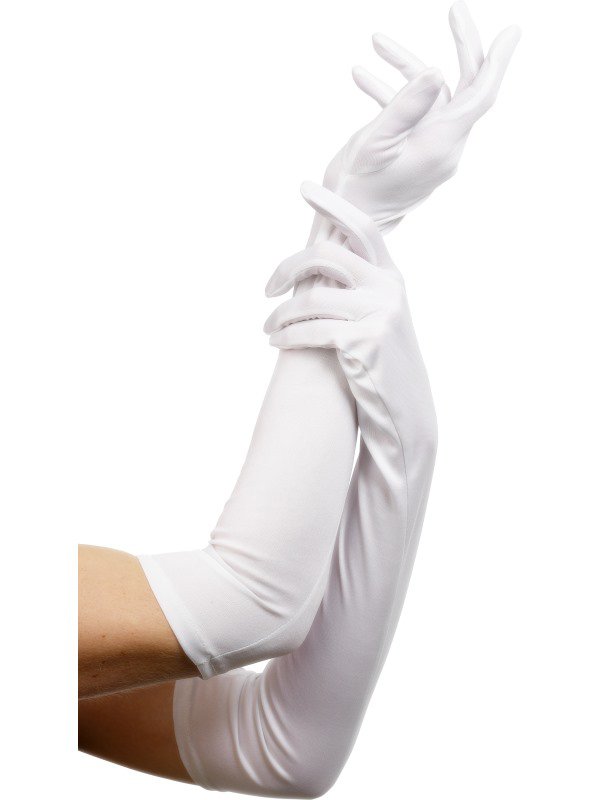 Lange Handschuhe in Weiß